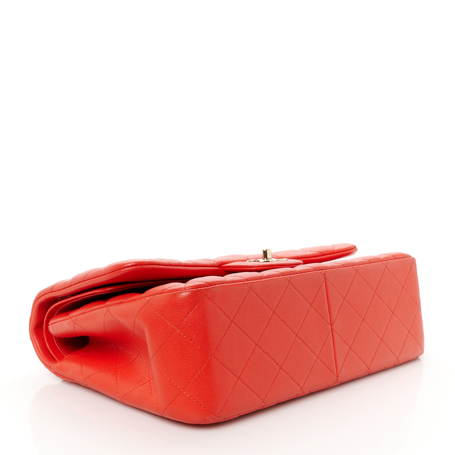 Chanel Caviar Quilted Jumbo Double Flap Red 4 of 12