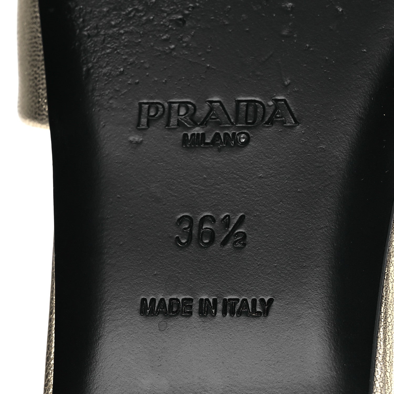 Prada Metallic Nappa Logo Quilted 10mm Slide Sandals 36.5 Pirite 8 of 13