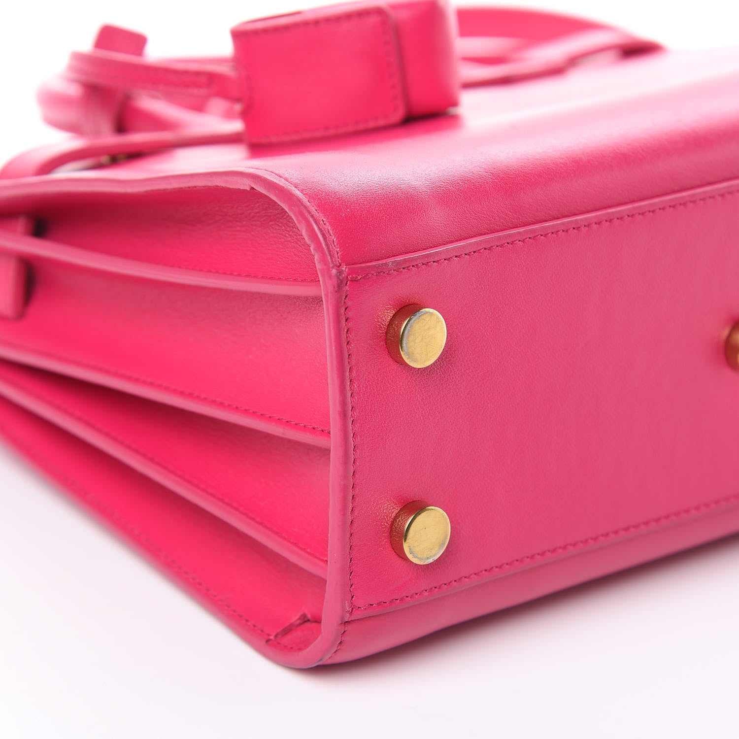 Saint Laurent Calfskin Nano Sac De Jour Lipstick Fuchsia 7 of 12