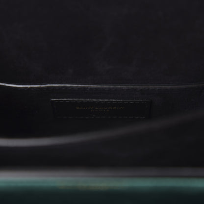 Saint Laurent Metallic Calfskin Small Monogram Sunset Chlorophille 7 of 9