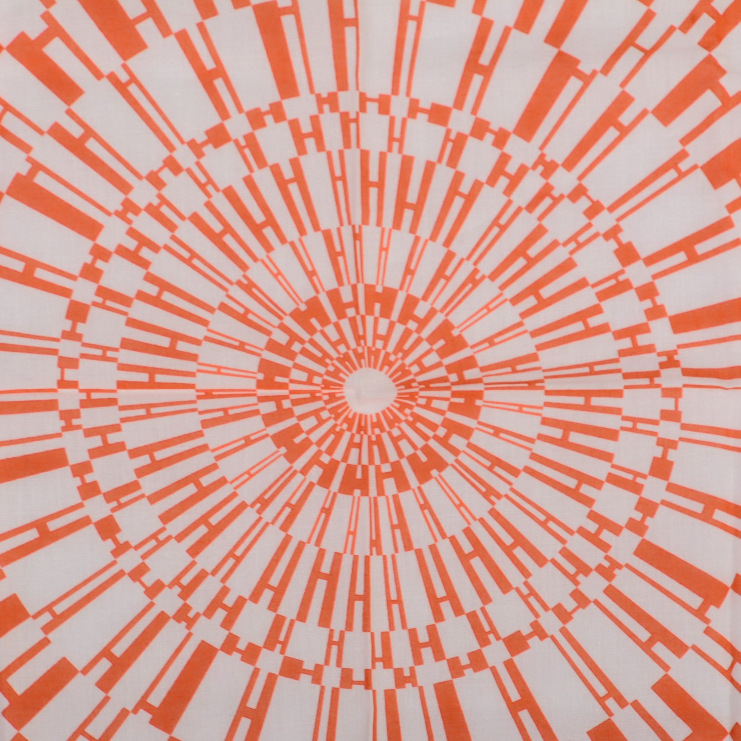 Hermes Cotton Pocket Square Orange 1 of 5