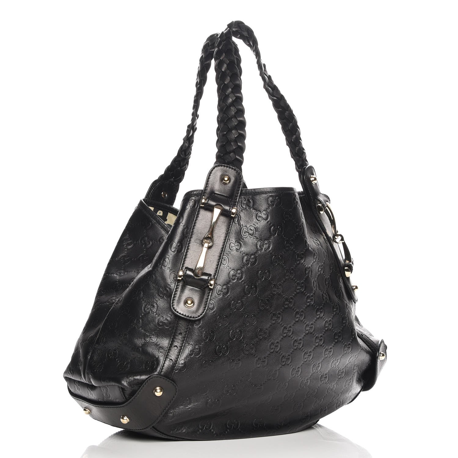 Gucci Guccissima Medium Pelham Shoulder Bag Black 4 of 13
