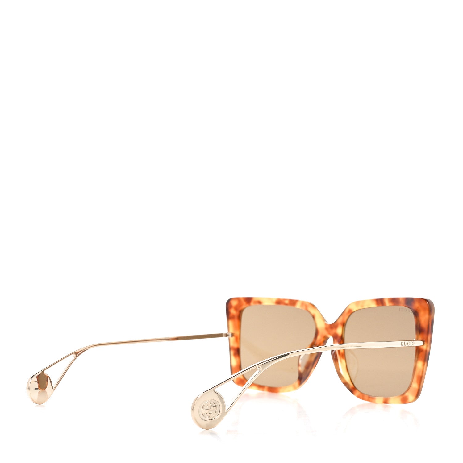 Gucci Acetate Oversize Square Frame GG0435SA Sunglasses Havana 4 of 6