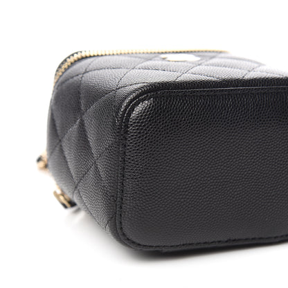 Chanel Caviar Quilted Mini Vanity Case With Chain Black 8 of 10