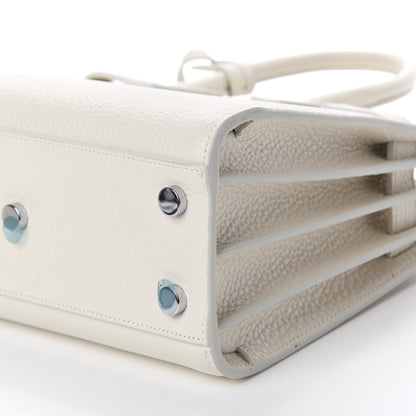 Saint Laurent Grained Calfskin Nano Sac de Jour Dove White 7 of 9