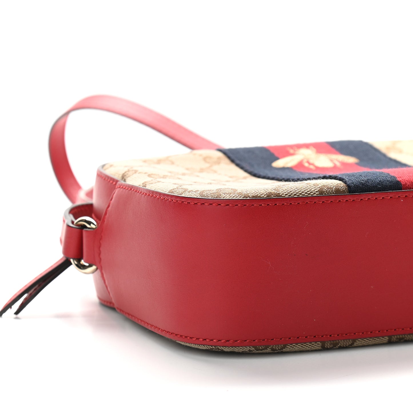 Monogram GG Supreme Web Small Webby Bee Shoulder Red