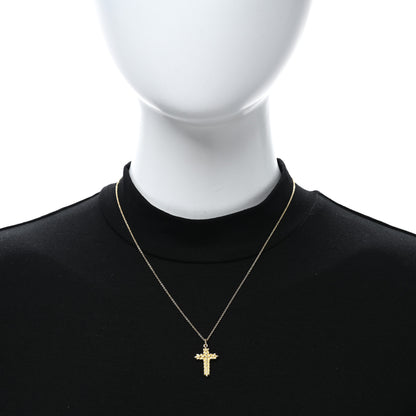 Tiffany 18K Yellow Gold Cross Pendant Necklace 3 of 4