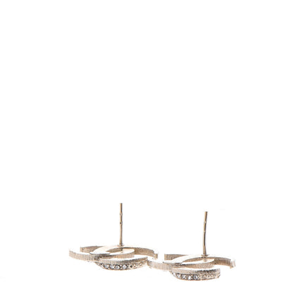 Chanel Crystal CC Moon Earrings Gold 3 of 6