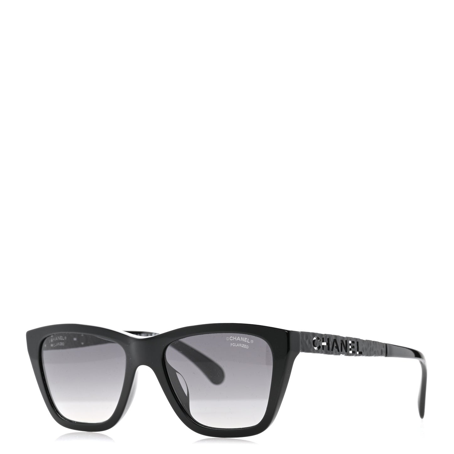 Acetate Metal Polarized Rectangle Sunglasses 5442 Black