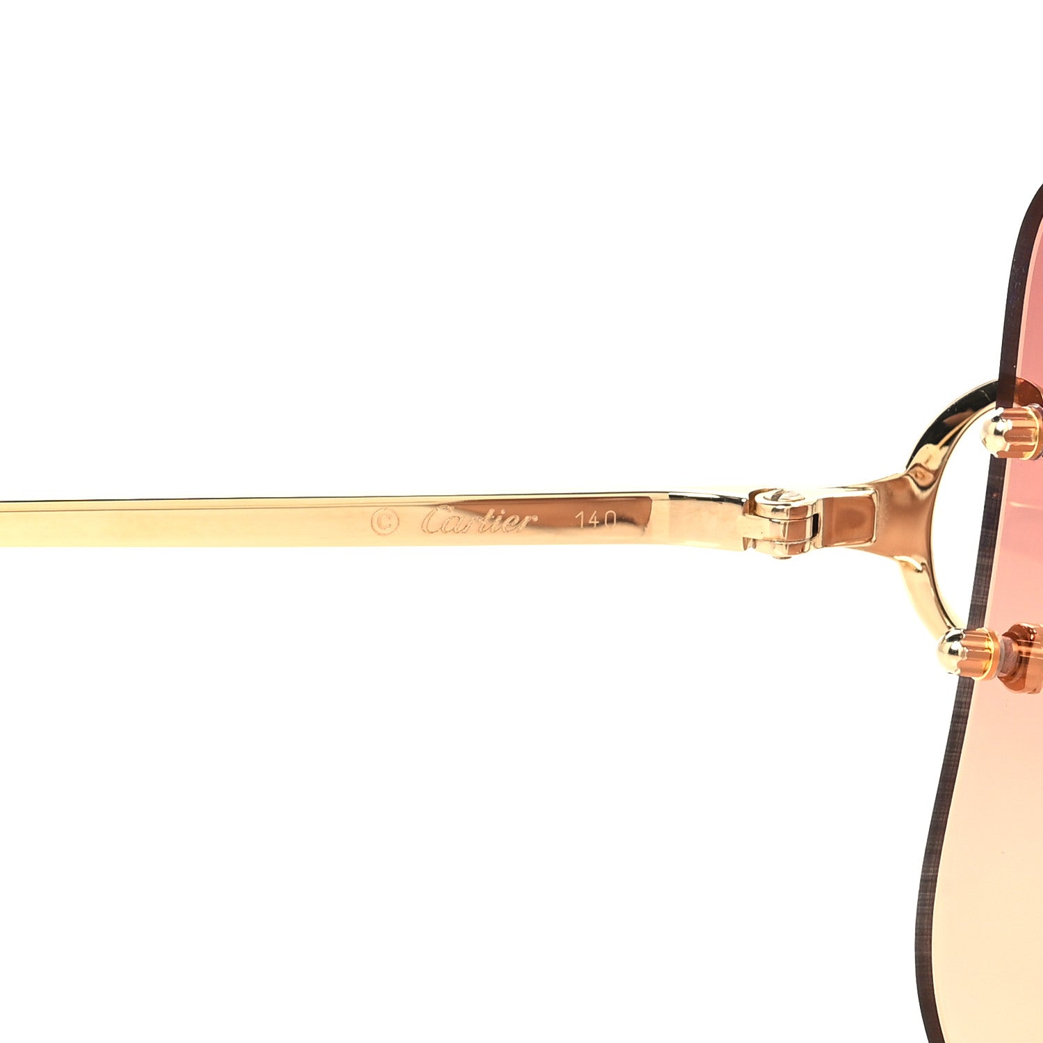 Cartier Metal C Decor CT0037RS Sunglasses Gold 5 of 8