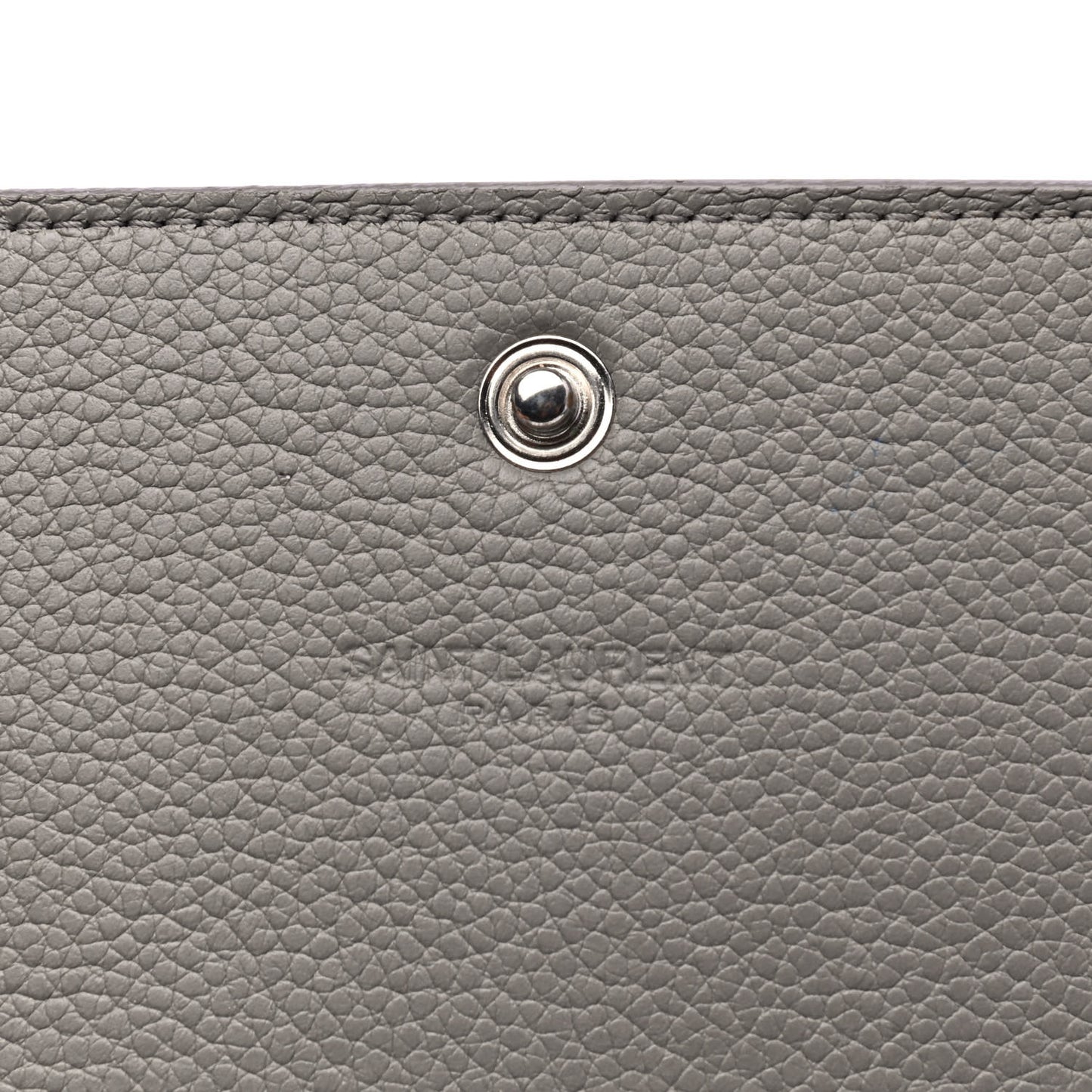 Calfskin Classic Large Flap Wallet Grey