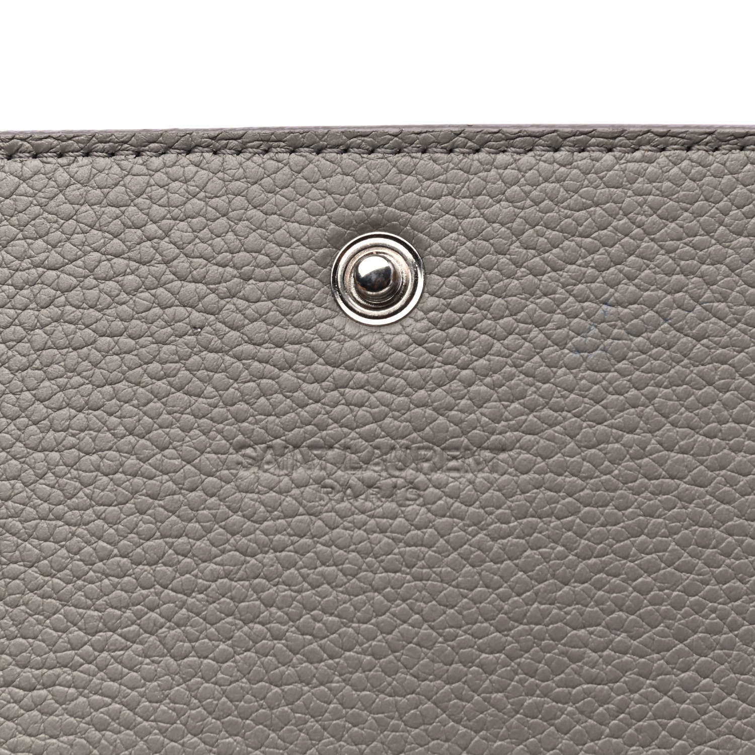 Saint Laurent Calfskin Classic Large Flap Wallet Grey 4 of 5