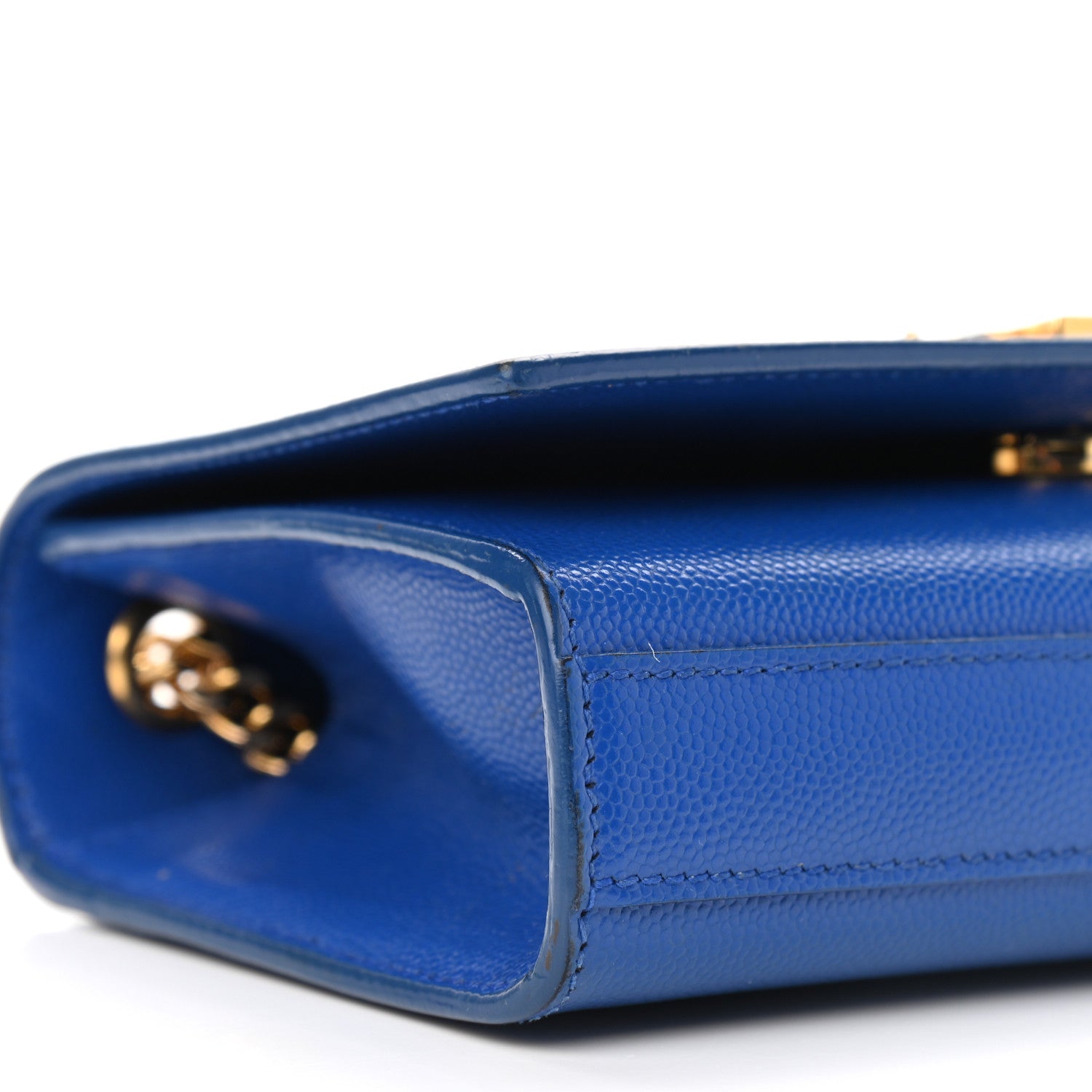 Saint Laurent Grain De Poudre Small Classic Monogram Kate Satchel Royal Blue 11 of 12
