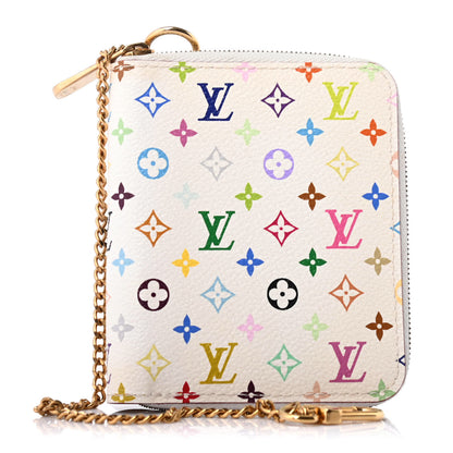 Louis Vuitton Monogram Multicolor Zippy Coin Purse Compact Wallet White 1 of 4