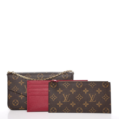 Louis Vuitton Monogram Pochette Felicie Chain Wallet Fuchsia 5 of 11