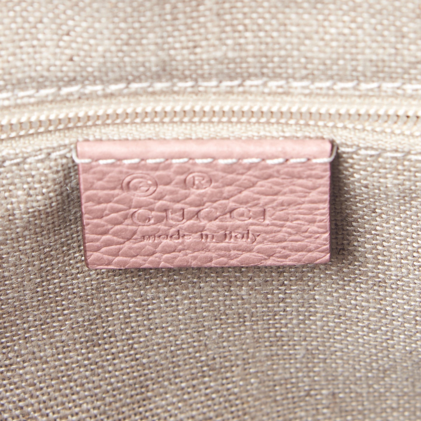 Dollar Calfskin GG Charm Satchel Soft Pink