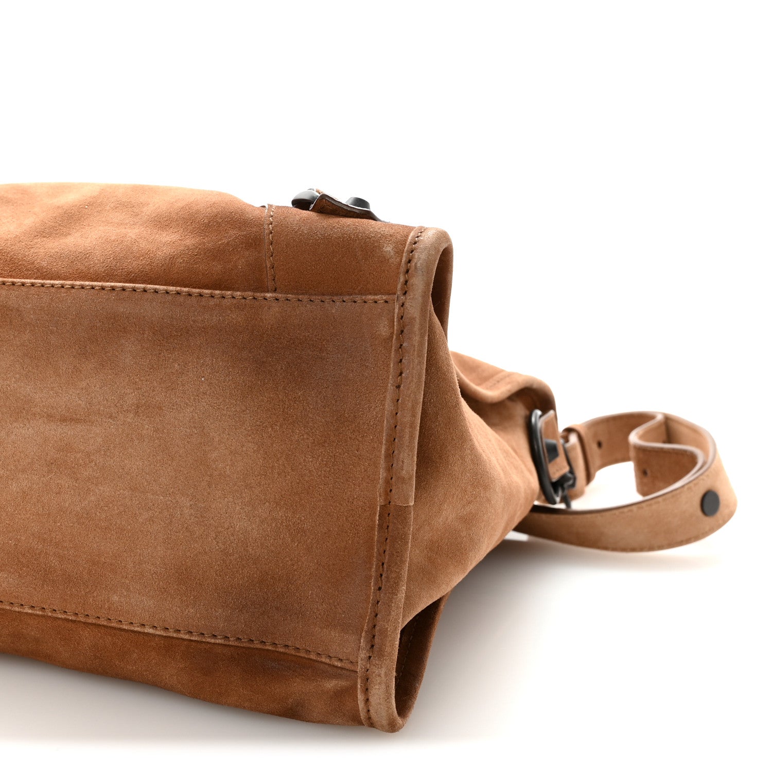 Balenciaga Waxed Calfskin Classic Hardware Medium Le City Camel