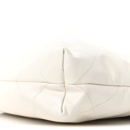 Chanel Shiny Calfskin Quilted Small Chanel 22 White 11 of 11