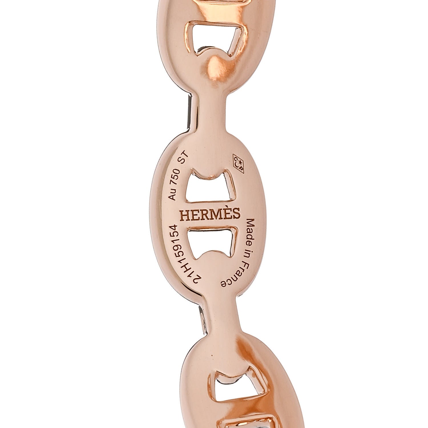 Hermes 18K Rose Gold Chaine d'Ancre Enchainee Double Cuff Bracelet ST 3 of 3