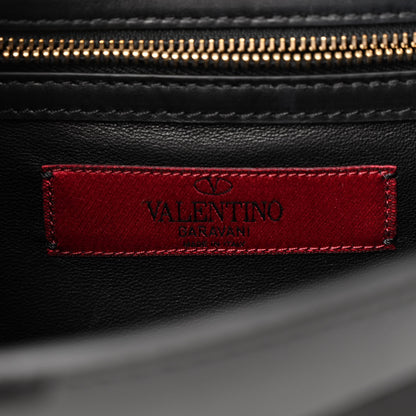 Valentino Garavani Nappa Camouflage Small Glam Lock Rockstud Flap Black 6 of 9