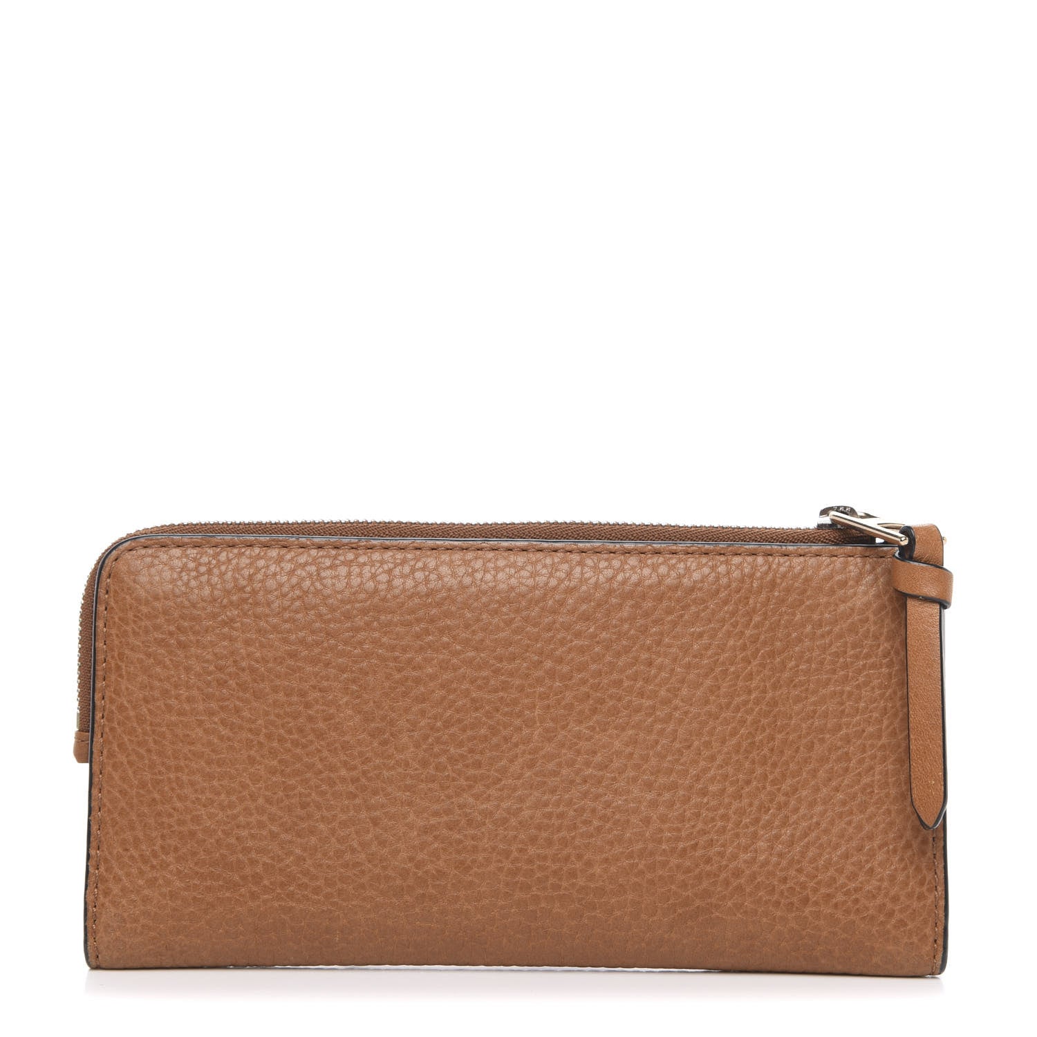 Burberry Calfskin Check Embossed Lexi Wallet Tan 1 of 8
