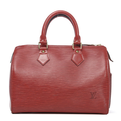 Louis Vuitton Epi Speedy 25 Castillan Red 1 of 14