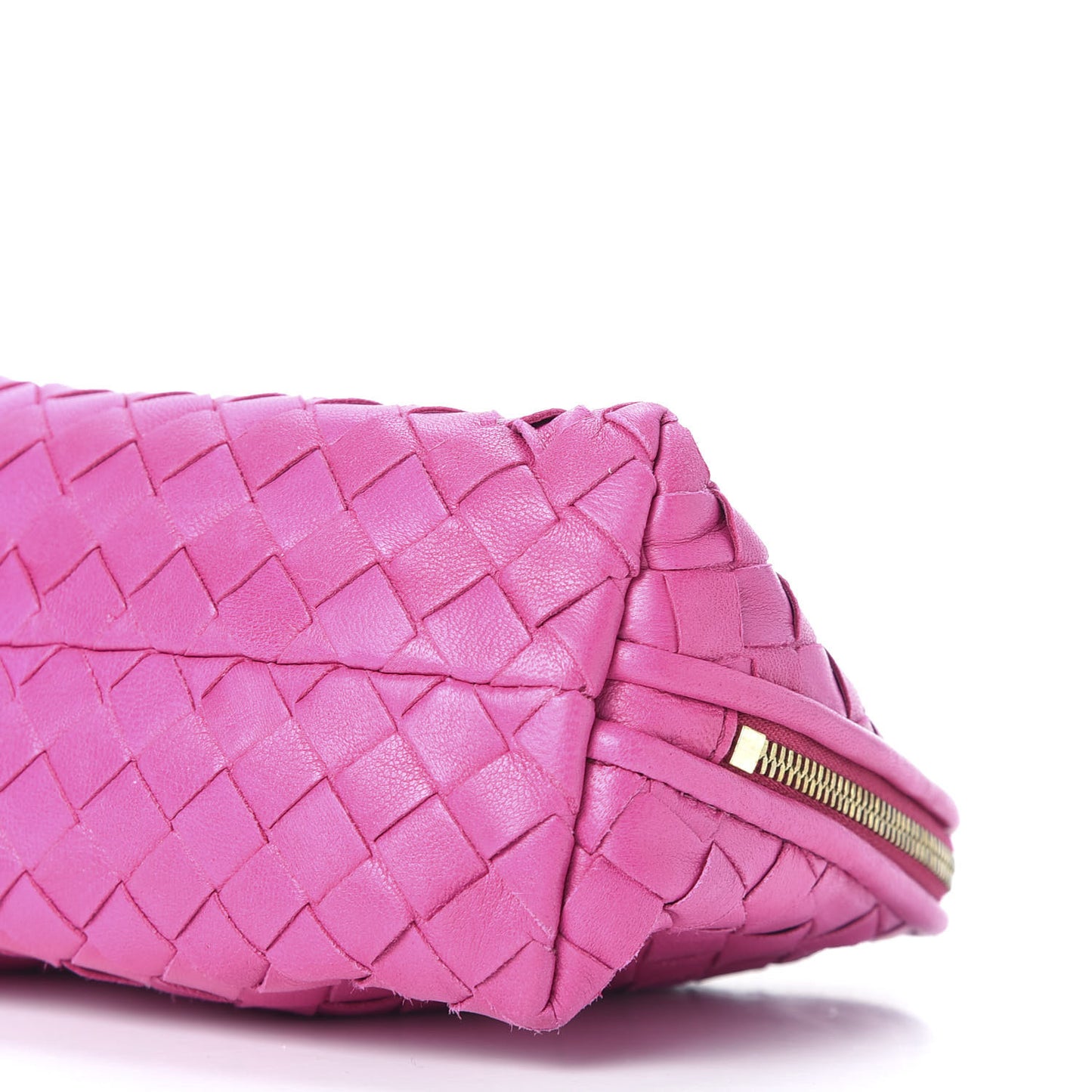 Nappa Intrecciato Cosmetic Pouch Fuchsia