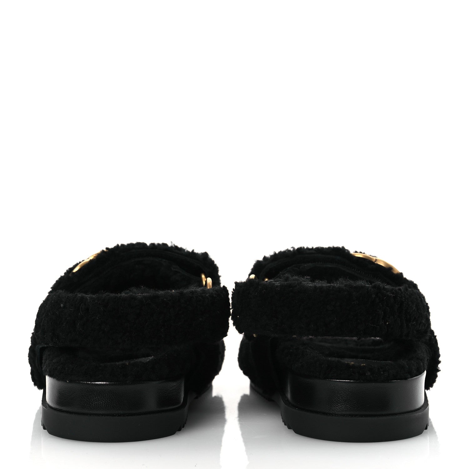 Gucci Merino Wool Interlocking G Dad Sandals 37 Black 6 of 12