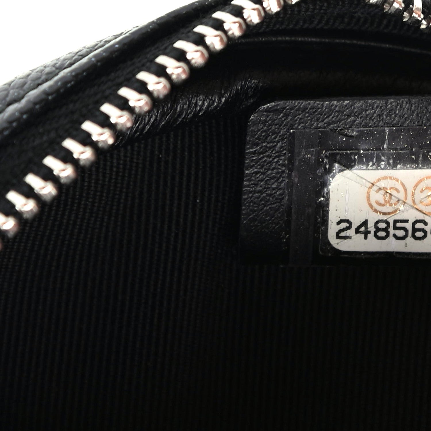 Chanel Iridescent Caviar Quilted Zip Around Classic Coin Purse Black 8 of 9