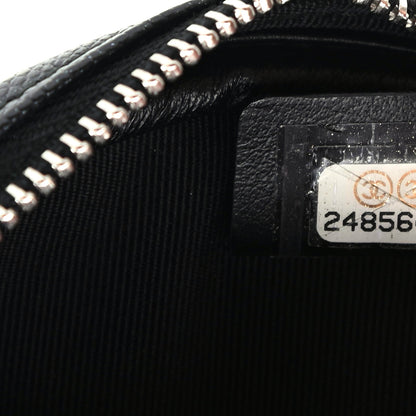 Chanel Iridescent Caviar Quilted Zip Around Classic Coin Purse Black 8 of 9