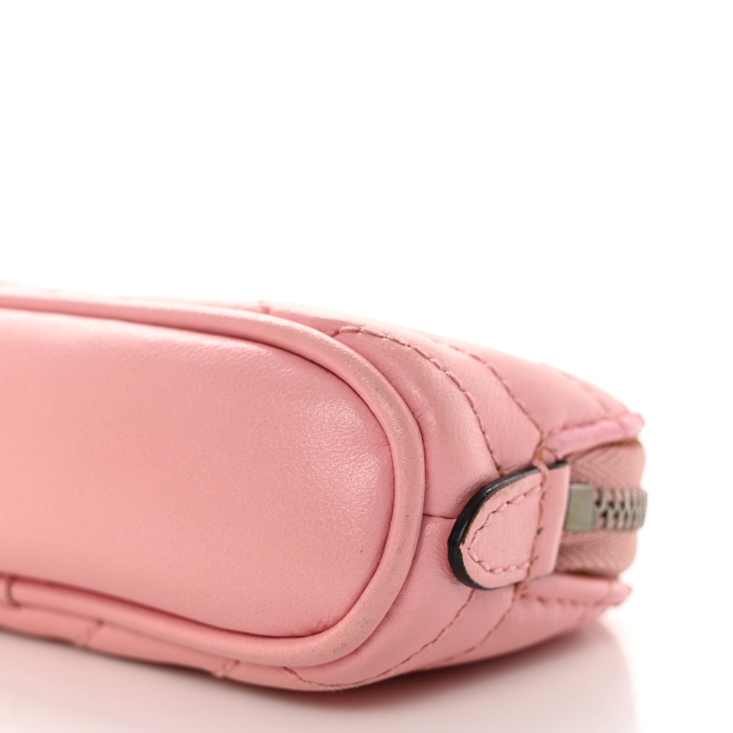 Calfskin Matelasse GG Marmont Key Pouch Wild Rose