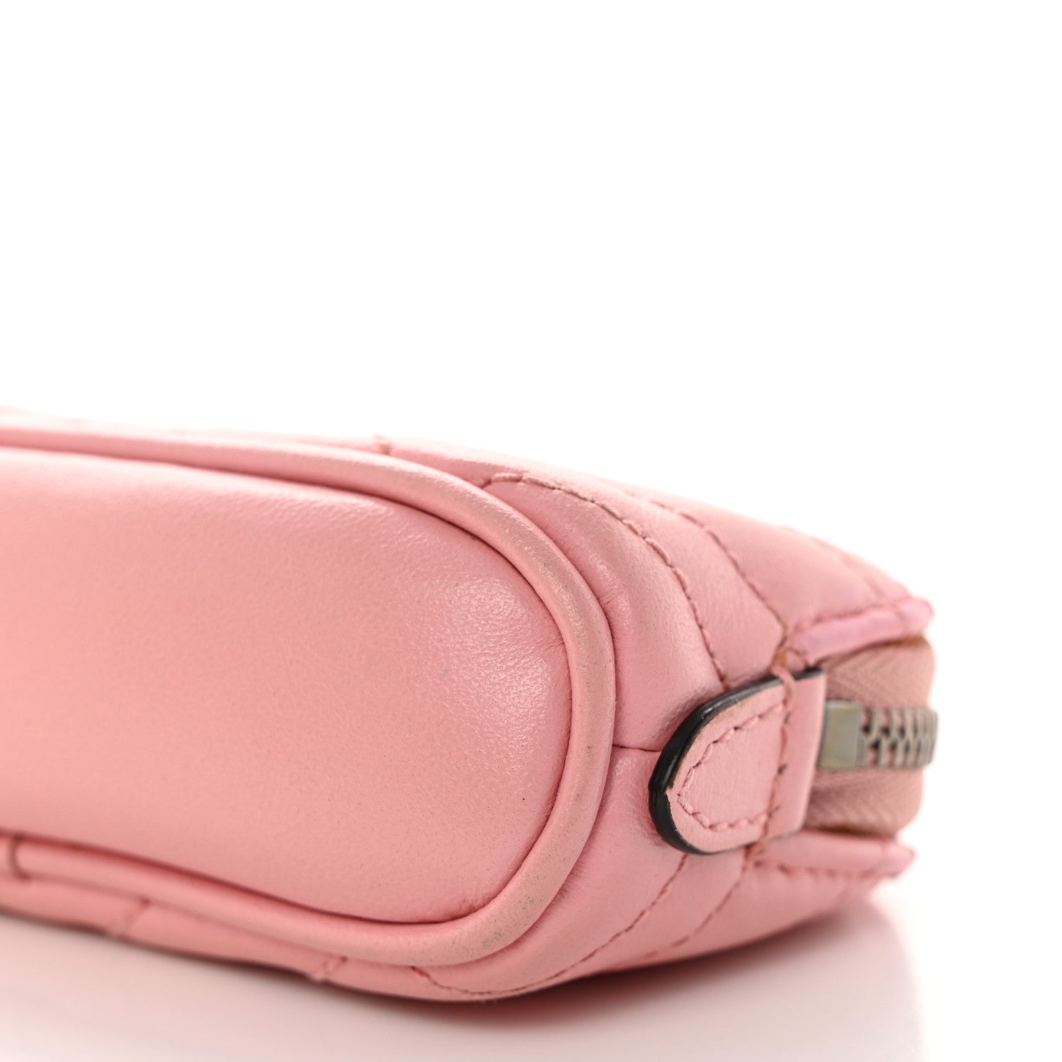 Gucci Calfskin Matelasse GG Marmont Key Pouch Wild Rose 9 of 10