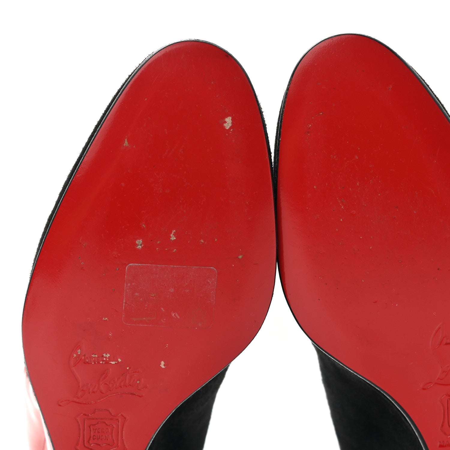 Christian Louboutin Suede Kiss Me Wedges 39 Black 8 of 8