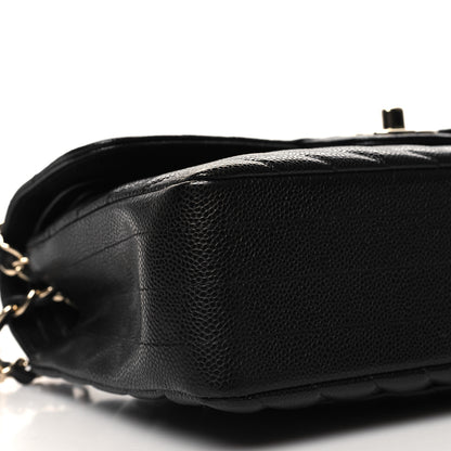 Chanel Caviar Chevron Quilted Small Double Flap Black 9 of 11
