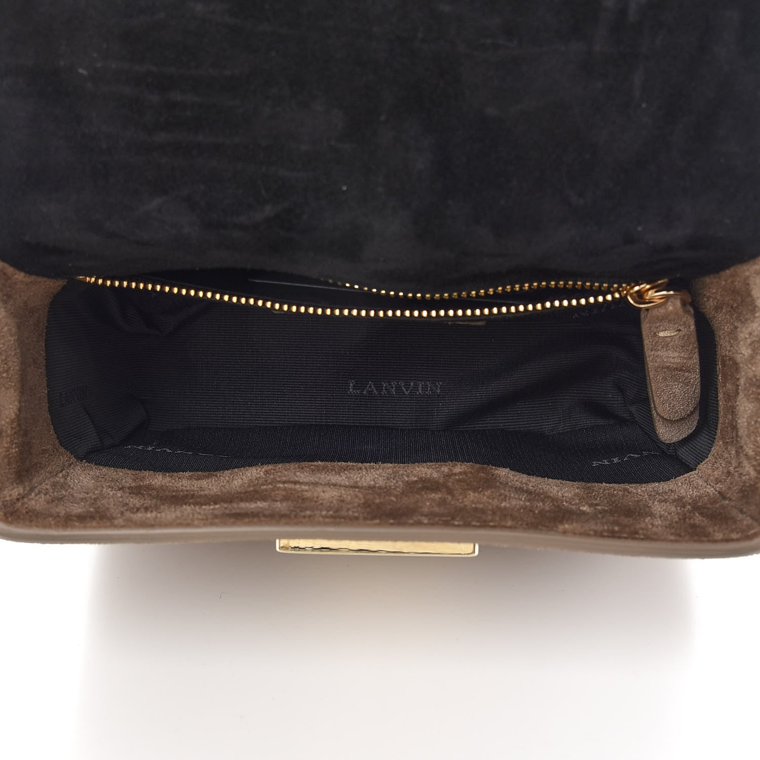 Lanvin Suede JL Carnet Crossbody Mocha 5 of 10