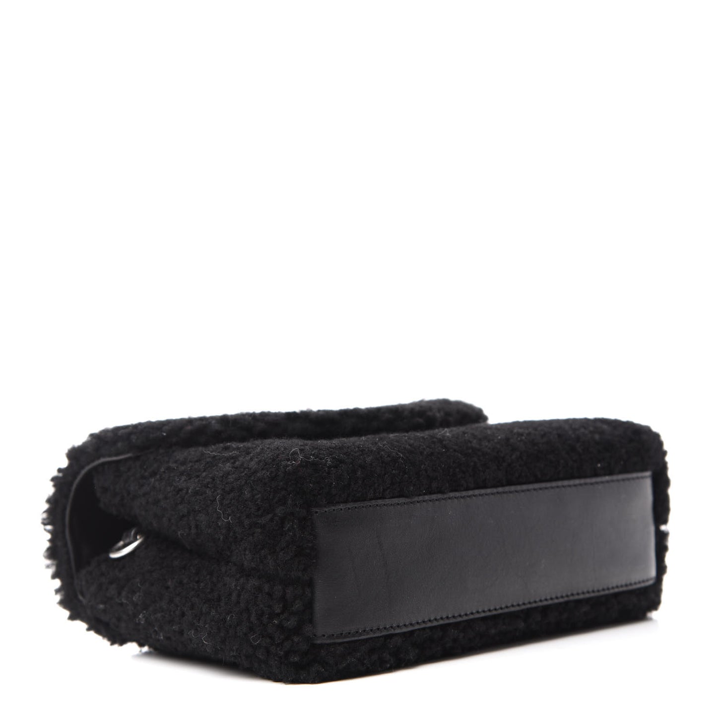 Shearling Toy Loulou Shoulder Bag Black