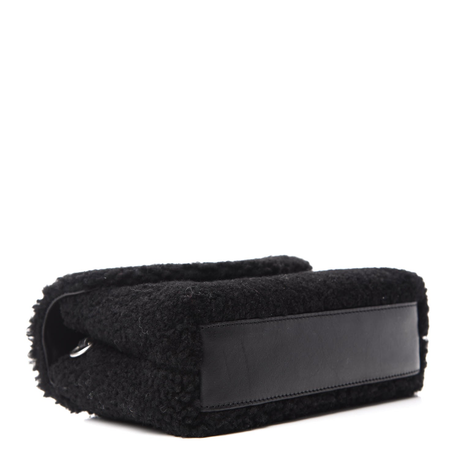 Saint Laurent Shearling Toy Loulou Shoulder Bag Black 4 of 11