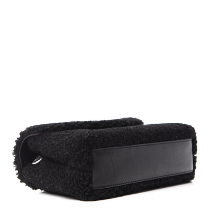 Saint Laurent Shearling Toy Loulou Shoulder Bag Black 4 of 11