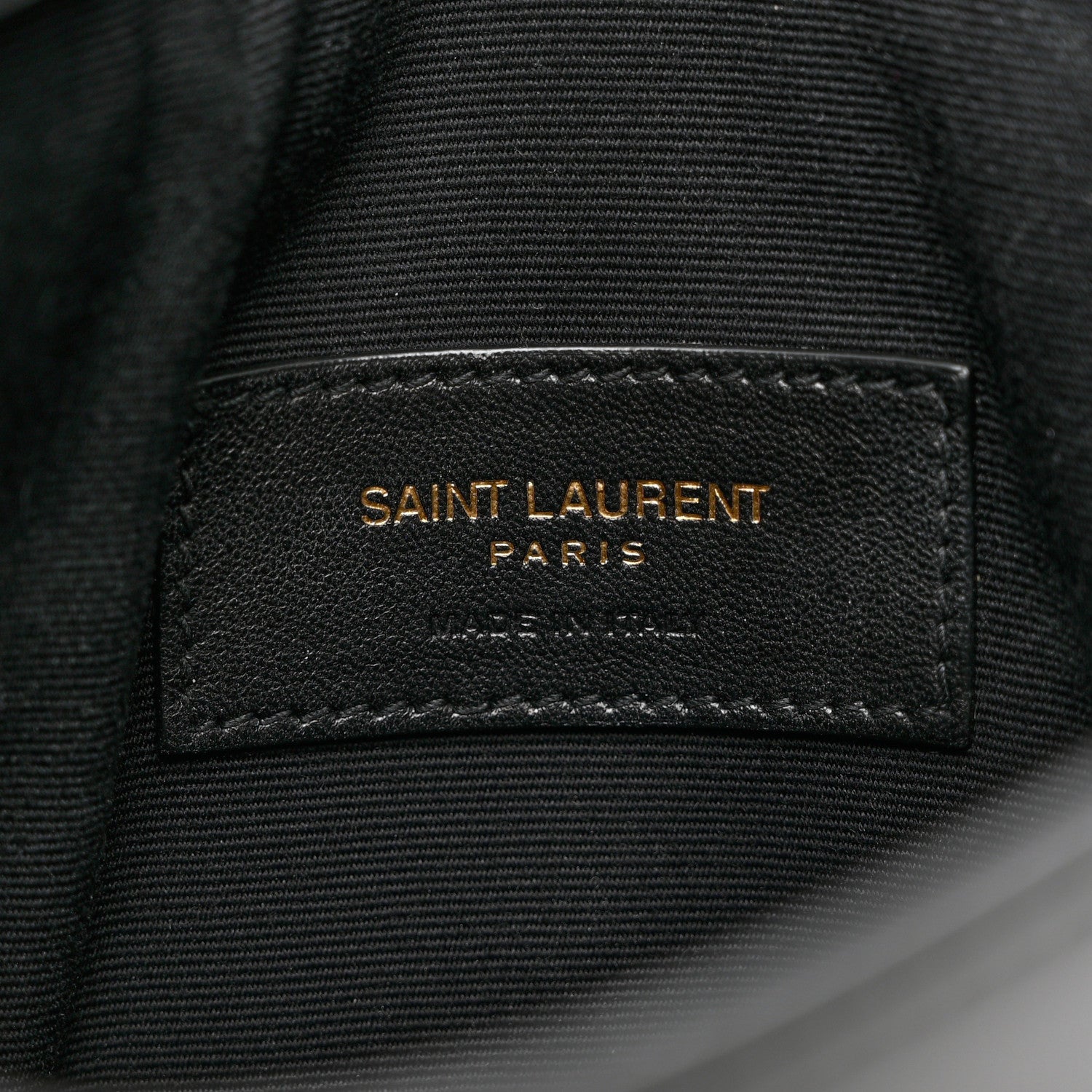 Saint Laurent Smooth Shiny Calfskin Monogram Uptown Pouch Black 6 of 7
