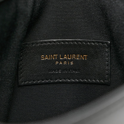 Saint Laurent Smooth Shiny Calfskin Monogram Uptown Pouch Black 6 of 7