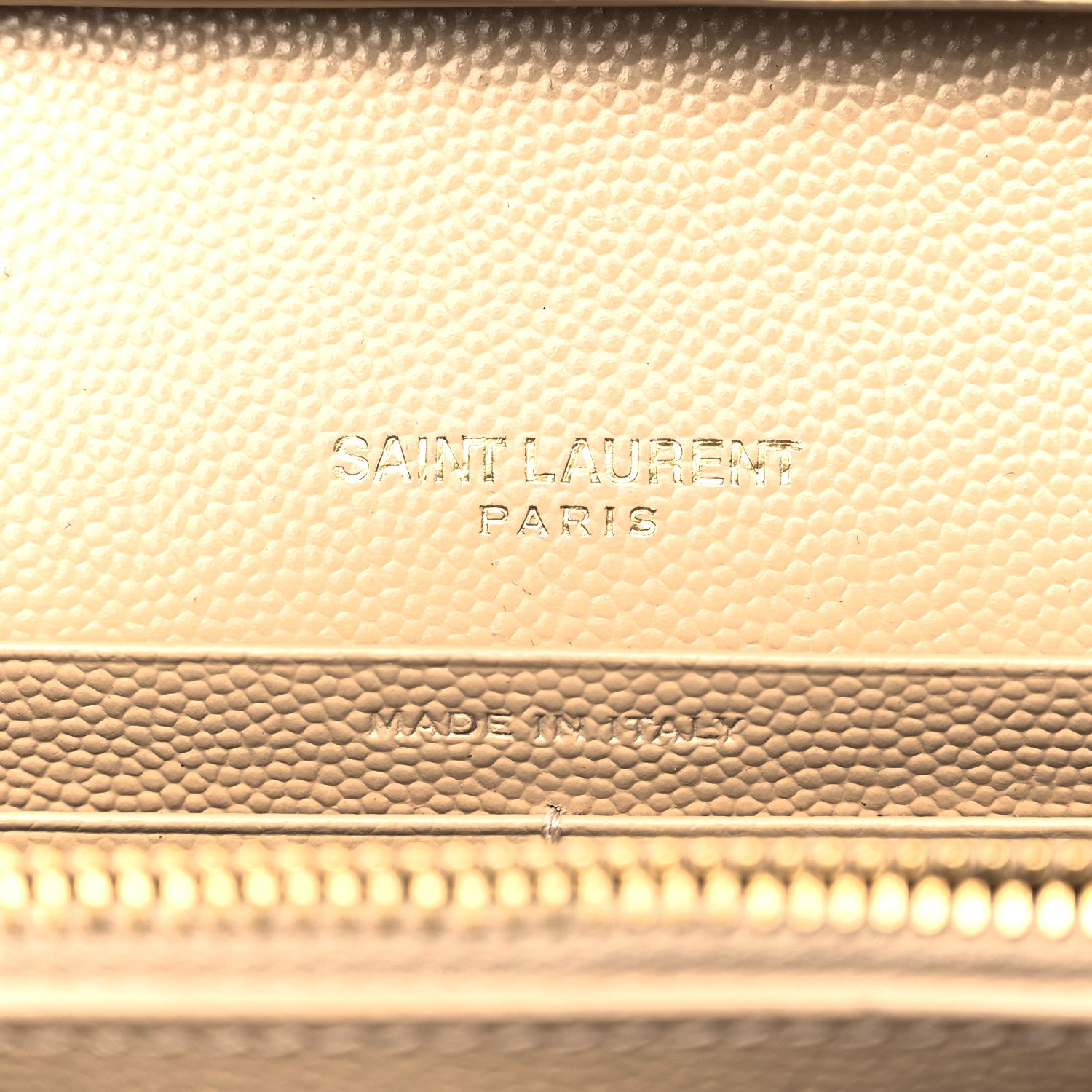 Saint Laurent Grain De Poudre Matelasse Chevron Monogram Envelope Chain Wallet Nude Powder 6 of 10