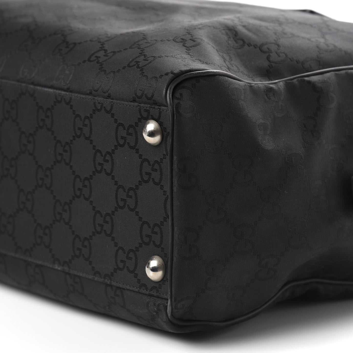 Nylon Monogram Large Duffle Bag Black