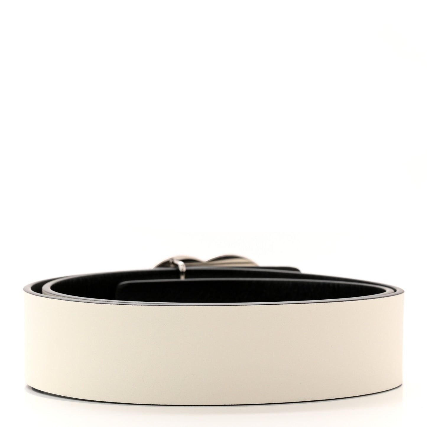 Calfskin CC Reversible Belt 80 Black White