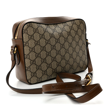 Gucci GG Supreme Monogram Small Horsebit 1955 Shoulder Bag Beige Brown Sugar 3 of 13