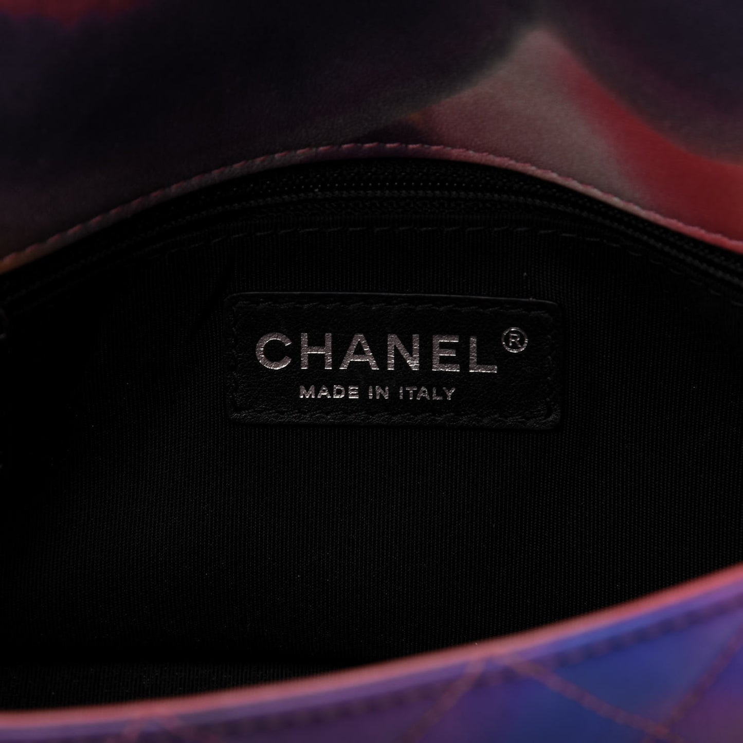 Lambskin Quilted Small Flower Power Flap Multicolor