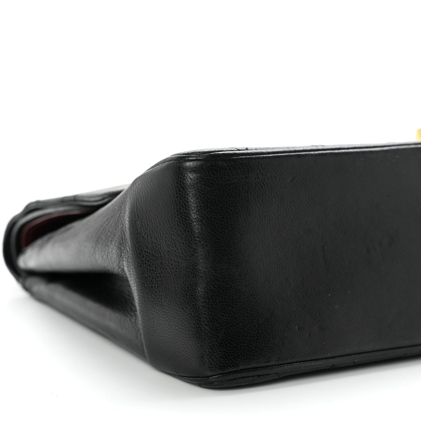 Lambskin Quilted Medium Double Flap Bijoux Chain Black