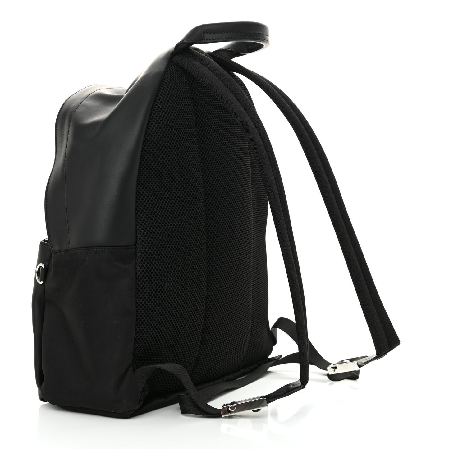 Nylon Vitello Liberty Vitello Dolce Monster Eyes Rounded Backpack Black Sunflower