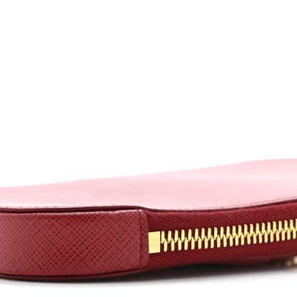 Prada Saffiano Mini Crossbody Bag Red 9 of 9