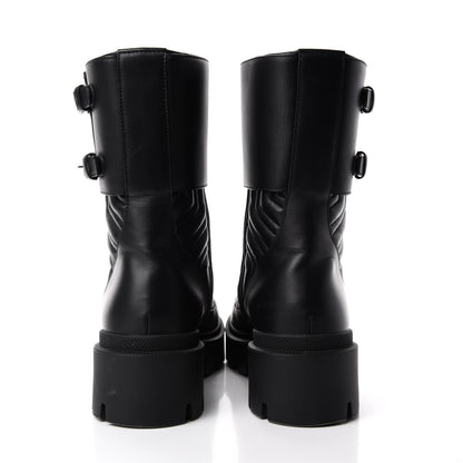 Gucci Nappa Frances GG Matelasse Platform Combat Boots 42 Black 5 of 10