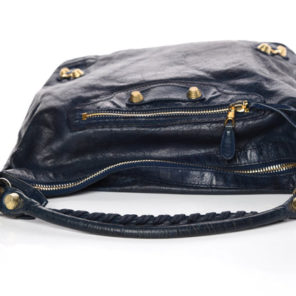 Balenciaga Agneau Giant 12 Gold Hardware Day Hobo Bleu Mineral 10 of 11